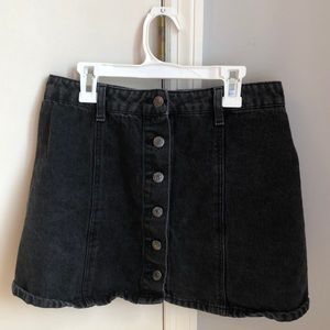 Black Denim Skirt